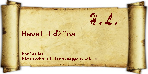 Havel Léna névjegykártya